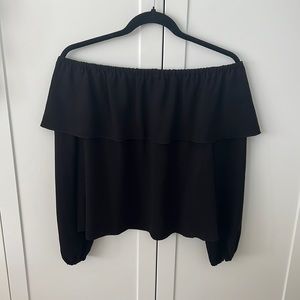 Wilfred Black Off-shoulder Blouse Size S